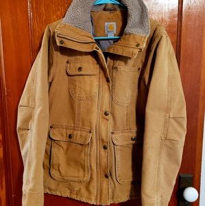 Carhartt Weathered Duck Wesley Coat- Fleece Lined Size Small